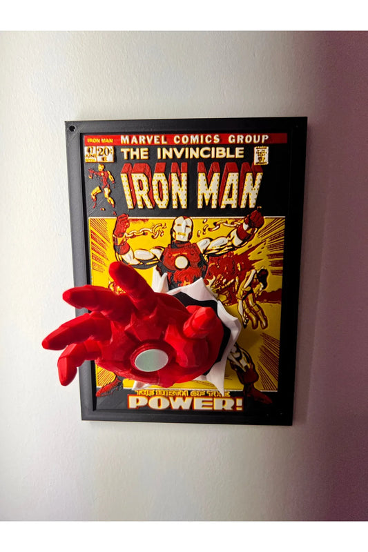 Veiart HueForge Tarzı Iron Man Duvar Dekoru - 3D Katmanlı Tablo - Marvel Temalı Özel Tasarım